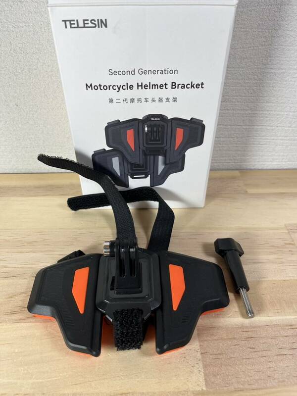 【一円 即決です！！】TELESIN ヘルメットマウント Gopro用 アクセサリー マウント 顎マウント モトクロス フルフェイス「1円」URA01_3388