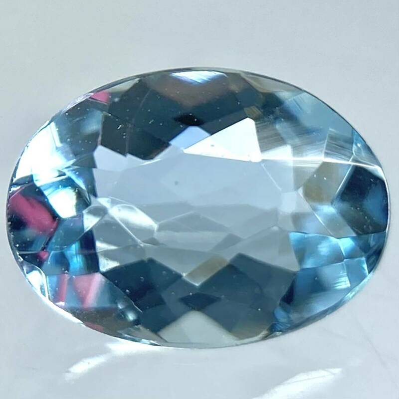 ●天然アクアマリン0.709ct●j 約7.1×5.2mm ルース 裸石 aquamarine 宝石 ジュエリー ベリル
