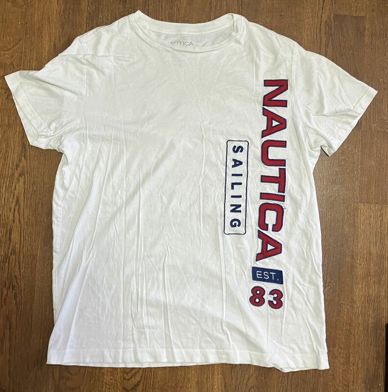 NAUTICA ノーティカ　プリントTシャツ　半袖　USA ホワイト Mサイズ