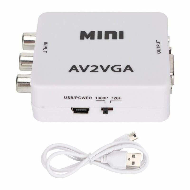 VGA AV変換アダプタ ビデオコンバーター ビデオアダプター AV to VGA 変換 アダプター AV to VGA 音声変換 AV-VGAアダプター 音声転送