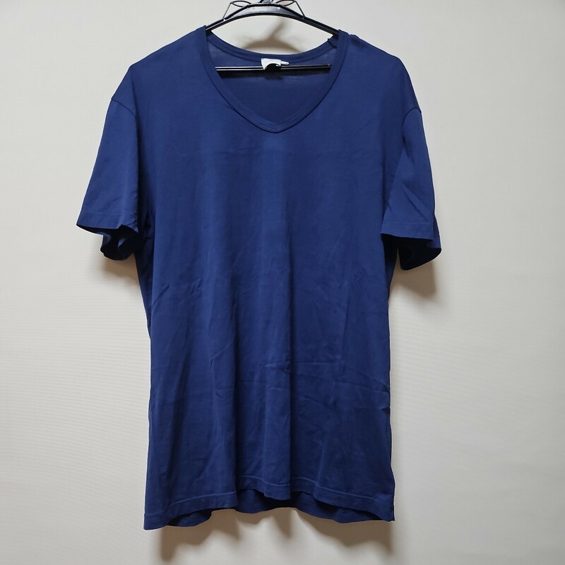 SUNSPEL 　サンスペル　半袖Tシャツ　Vネック　明るい紺　L　イギリス製　ボーイズ