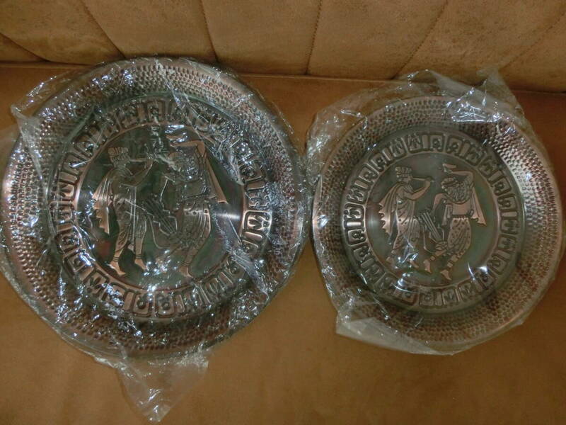 銅製　EVANGILE エヴァンジル ブロンズ トレイ プレート　皿　２９㎝　１４㎝　２枚セット　未使用品