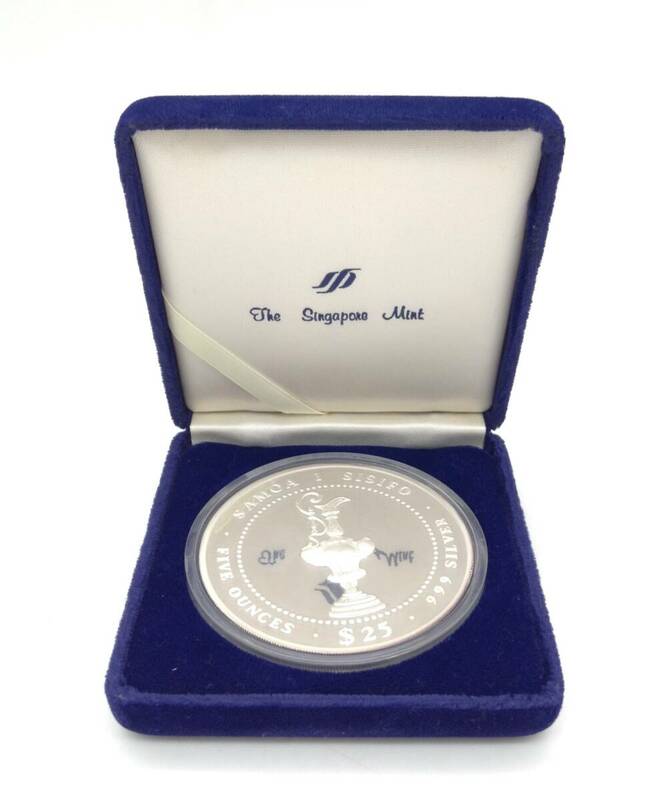 記念硬貨【 サモア銀貨 ＄25 】サモア 5oz 1987年 999 Fine Silver 銀貨 オセアニア 記念貨幣 海外銭 保管品 MN