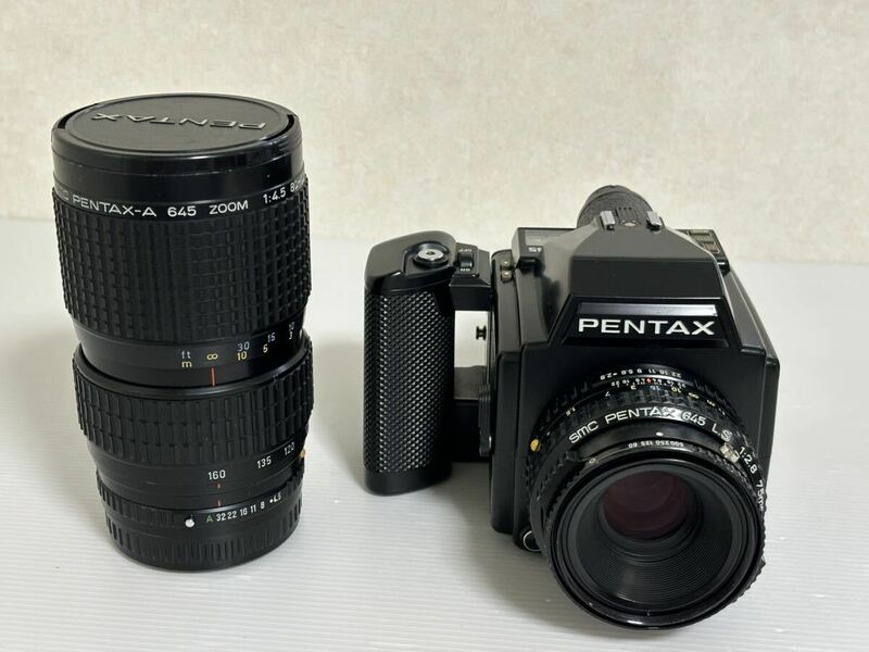 ペンタックス PENTAX 645　レンズ L.S 75mm 1:2.8, 80-160mm 2本セット 中判フィルムカメラ