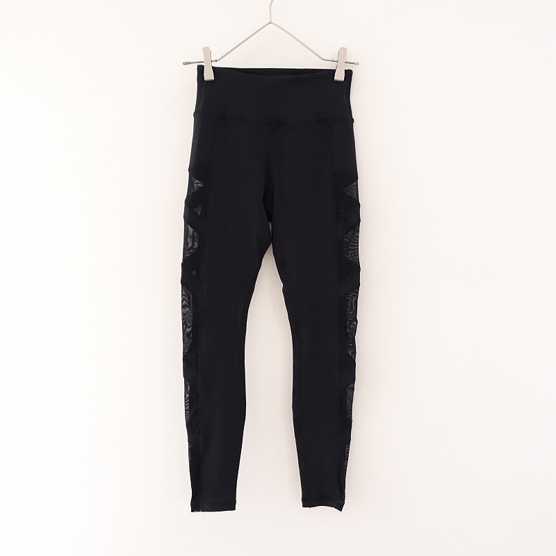 【定価1.4万】アムニー AUMNIE *INTERSECTION PANTS*XSブラックストレッチフィットパンツアンクル丈ヨガ(2-2404-336)【11E42】