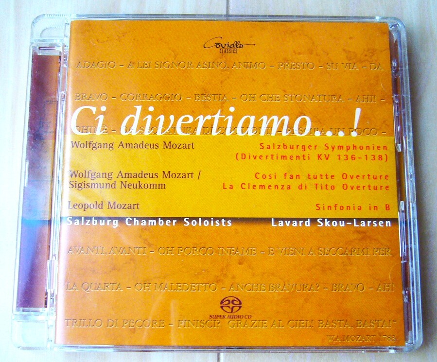高音質 SACD Coviello Ci Divertiamo レオポルト モーツァルト ディヴェルティメント ティートの慈悲 ザルツブルク チェンバー ソロイスツ