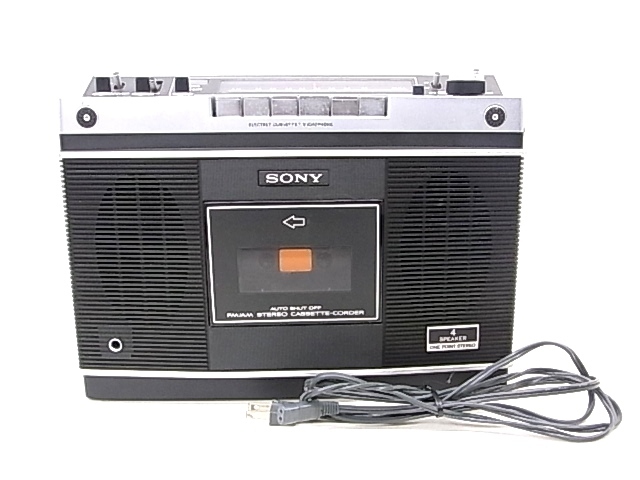 h1073 SONY CF-2580 ステレオ　カセット　コーダー　FM AM ステレオ　通電確認済 ラジオOK テープ再生OK 難有