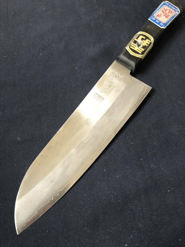 三徳包丁 土佐 日輪 手打 ゴールド割込 刃渡り約175ｍｍ 全長約295ｍｍ 和包丁 調理器具 庖丁