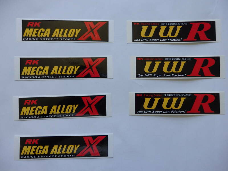 MEGA ALLOY X　４枚　・　UM R　3枚　ステッカー