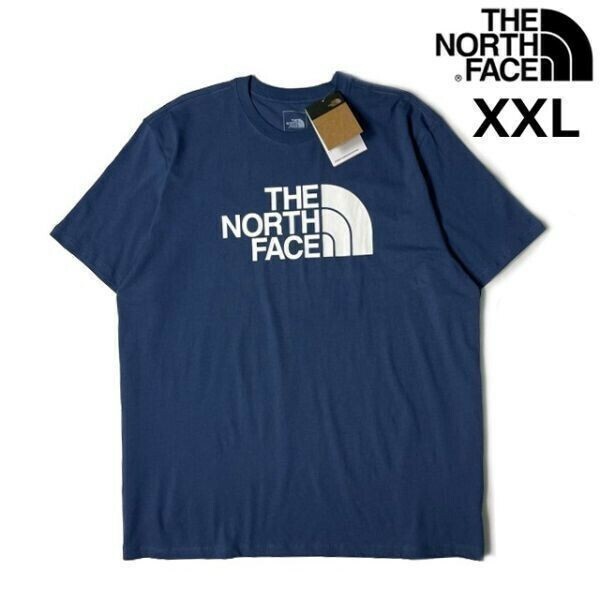 1円～!売切!【正規新品】THE NORTH FACE S/S HALF DOME TEE 半袖 Tシャツ US限定 ハーフドームロゴ 男女兼用 ビッグサイズ(XXL)青180902-15