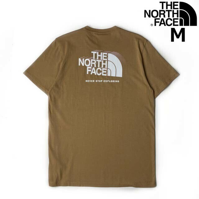 1円～!売切!【正規新品】THE NORTH FACE◆S/S BOX NSE TEE 半袖 Tシャツ US限定 ハーフドーム グラフィック 男女兼用(M)ベージュ 180902-15