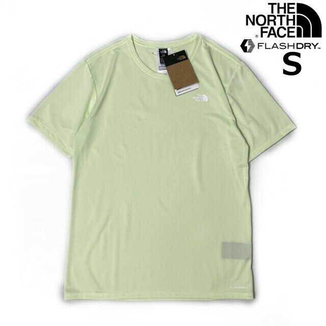 1円～!売切!【正規新品】THE NORTH FACE◆ELEVATION SHORT-SLEEVE 半袖 Tシャツ US限定 速乾 軽量 スポーツ キャンプ(S)緑 180902-5