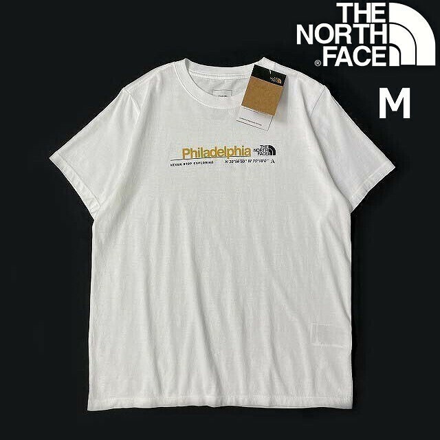 1円～!売切!【正規新品】THE NORTH FACE◆W SHORT-SLEEVE CITY TEE 半袖 Tシャツ US限定 フィラデルフィア 男女兼用 登山(M)白 180902-15