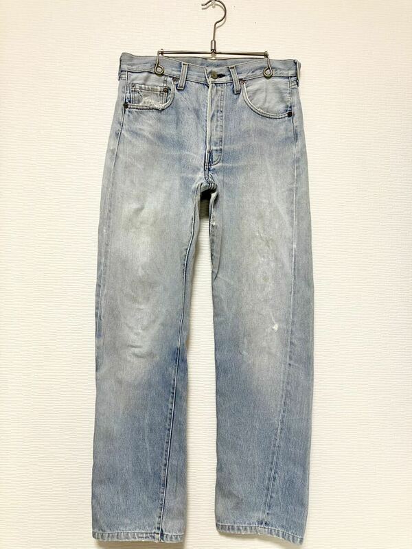 80's USA製 vintage Levis ビンテージ リーバイス 501 デニムパンツ 赤耳 524 エルパソ工場 ジーンズ ジーパン Gパン ライトブルー 31 32