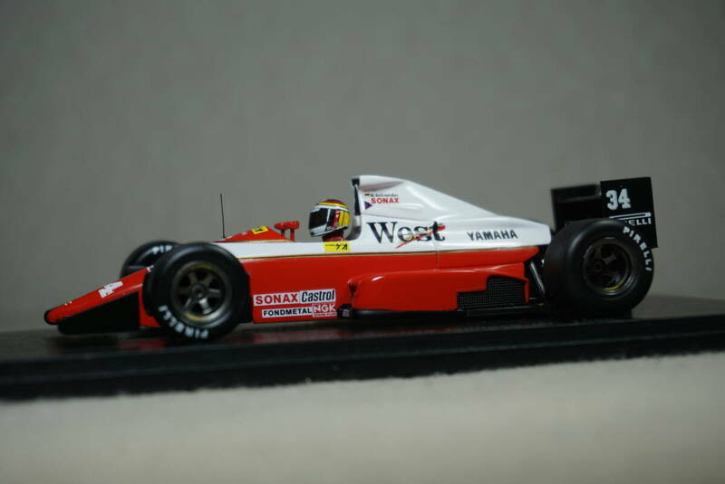 1/43 タバコデカール加工 シュナイダー モナコ spark Zakspeed 891 YAMAHA #34 Schneider 1989 Monaco ZK891 ザクスピード ヤマハ west 