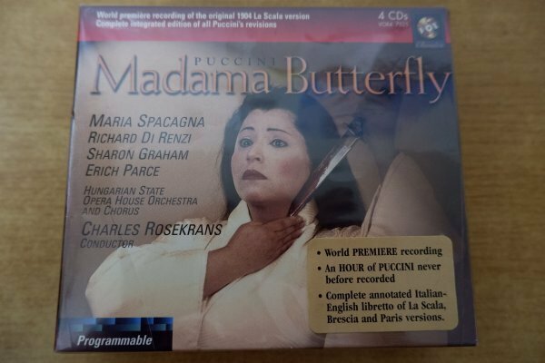 み7-072＜CD/4枚組＞Puccini: Madama Butterfly - Charles Rosekranz/ マリア・スパカーニャ/ハンガリー国立歌劇場管弦楽団