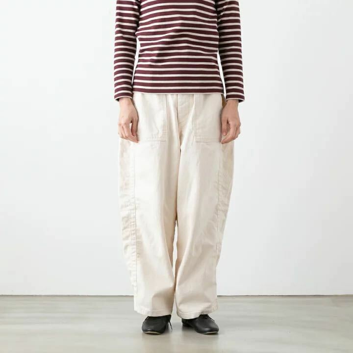 定番 Ordinary Fits JAMES PANTS Ecru ジェームスパンツ オーディナリーフィッツ ワイド ベイカーパンツ エクリュ 生成り 1 コットン