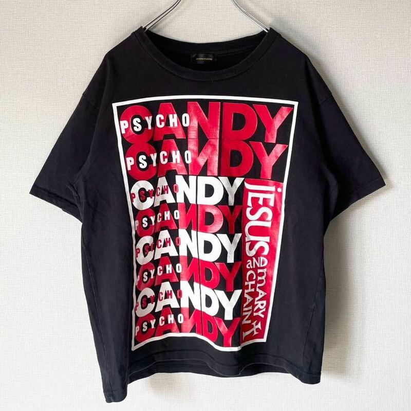 14SS UNDERCOVERISM JESUS MARY CHAIN PSYCHO CANDY ジザメリ期 半袖Tシャツ プリント バンドT アンダーカバーイズム 2 ブラック 黒