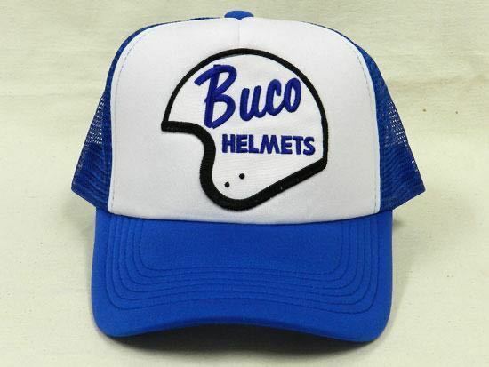 【 Buco ブコ 】 メッシュキャップワッペン ブルー 帽子 青 アメリカン雑貨 アメ雑　バイク 車 モーターサイクル ファッション小物