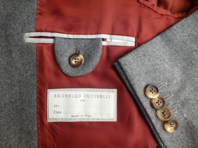 ◆BRUNELLO CUCINELLI ジャケット 50 美品 グレー 本切羽 イタリア 秋冬 ブルネロ クチネリ