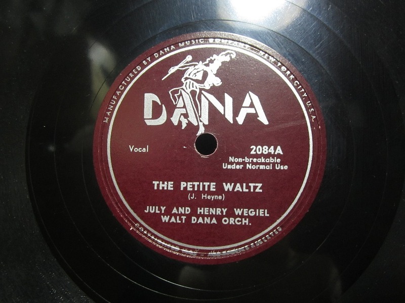 ★☆SP盤レコード 10吋 THE PETITE WALTZ / TO LOVE TO BE LOVED : JULY AND HENRY WEGIEL 蓄音機用 中古品☆★[6100] 