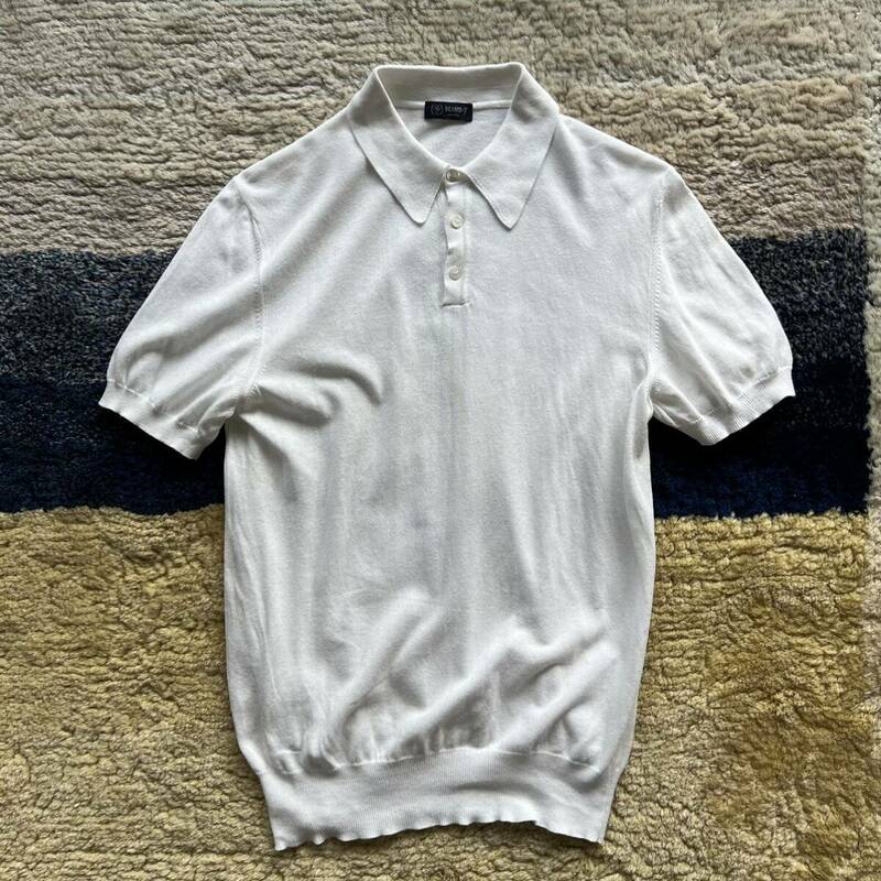 定価18,700円 BEAMS F Italy knit polo ビームス イタリア製 ニット ポロシャツ サイズ50