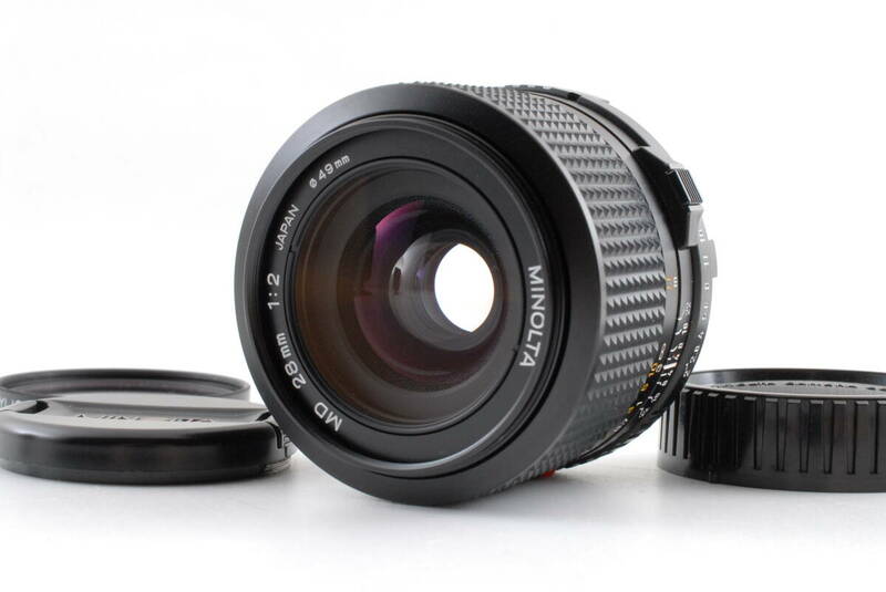 【美品 保障付 動作確認済】Minolta New MD W Rokkor 28mm f/2 Wide Angle Lens ミノルタ マニュアルフォーカス レンズ #Q7173