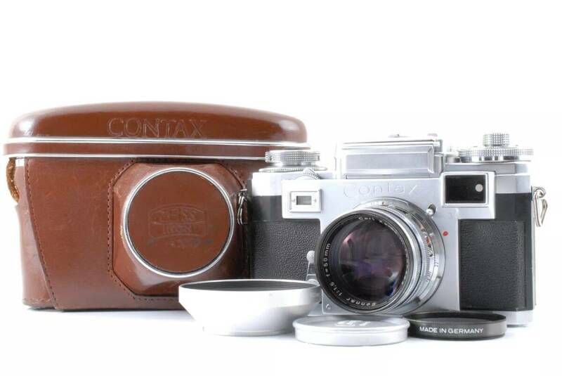 【美品 保障付 動作確認済】Carl Zeiss Opton 50mm f/1.5 Sonnar T w/Contax IIIa コンタックス フィルムカメラ レンズ セット #Q7468