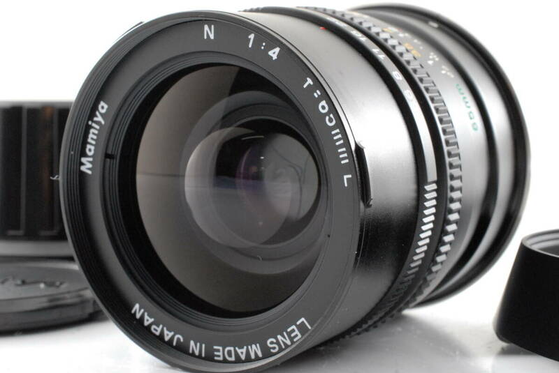 【美品 保障付 動作確認済】Mamiya N 65mm f/4 L Medium Format Lens For Mamiya 7 II w/Hood マミヤ マニュアルフォーカス レンズ #Q7521