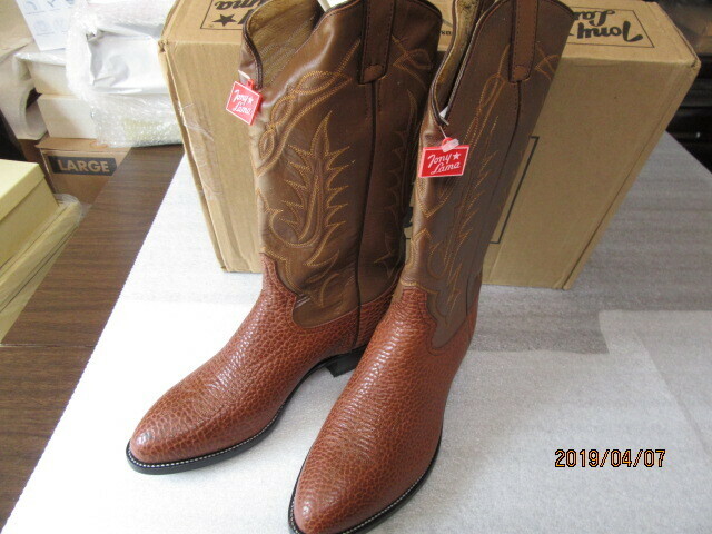 新品　　Tony Lama Boots 　茶系　 Bullhide 　Sz 9EE