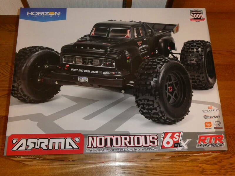 ARRMA　アーマ　アルマ　1/8 Notorious ノトーリアス　4WD 6S ブラック　RTR 未開封