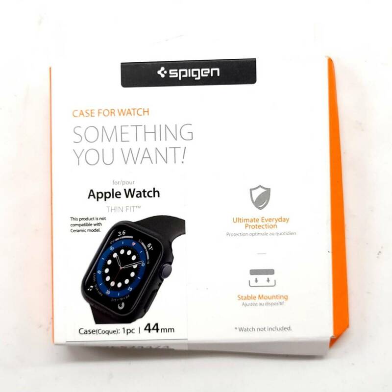 ★【在庫処分価格】Spigen Apple Watch ケース 44mm 062CS24474 ブラック 保護カバー アップルウォッチケース 44ミリ☆C05-569a