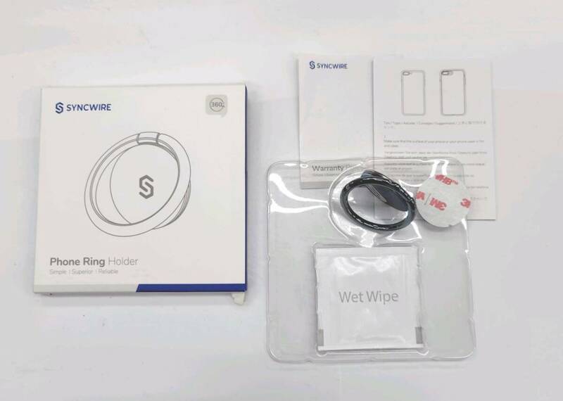 ★【在庫処分価格】Syncwire スマホリング 携帯リング 薄型 360°回転 落下防止 ブルー SW-RH781☆C05-077a