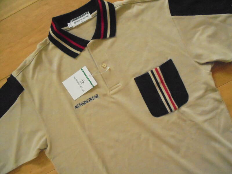 新品 日本製 デサント マンシングウェア Munsingwear GRANDSLAM XGS1925 ゴルフ 半袖ポロシャツ SA ベージュ