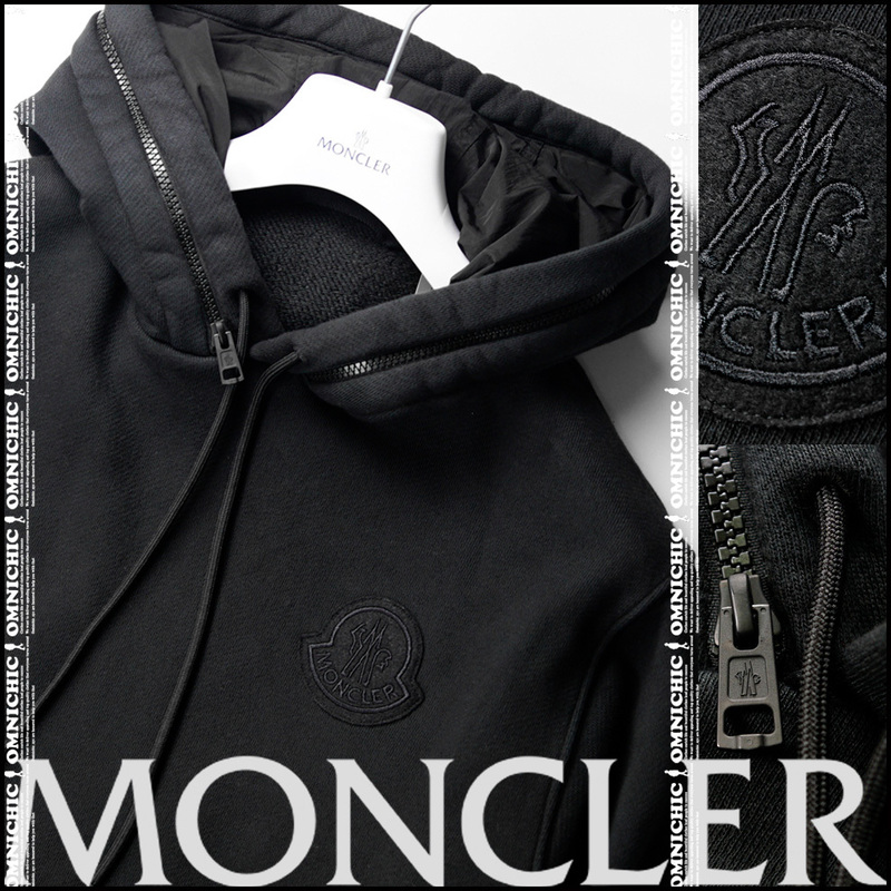 国内正規品/ビックワッペン■新品117,000円【2 MONCLER GENIUS 1952 】モンクレールジーニアスガーメントダイジップパーカーL/黒/8G00008