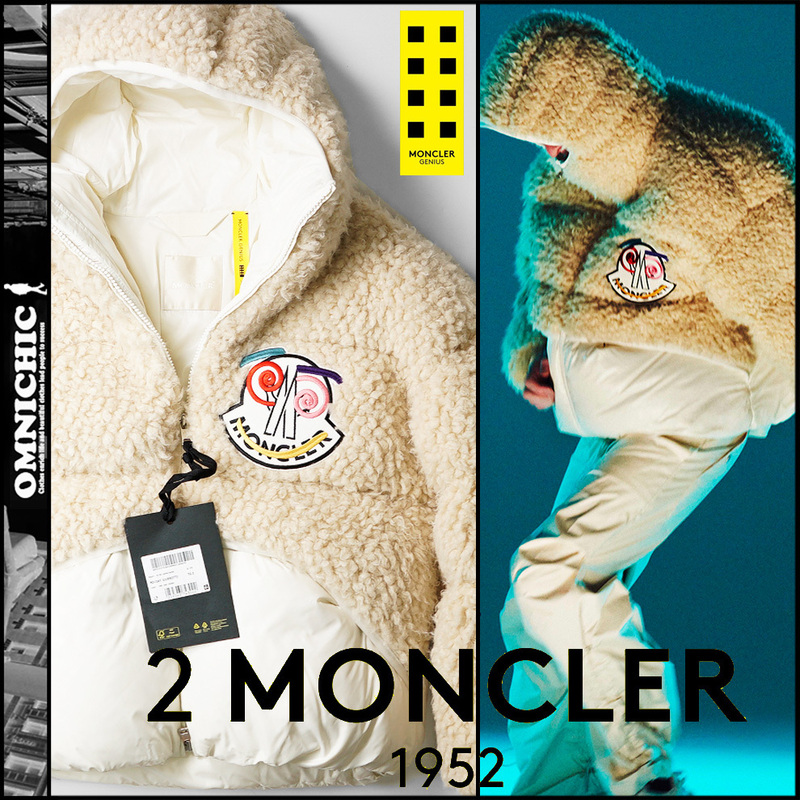 ■安心の国内正規品/新品34万【2 MONCLER GENIUS 1952】モンクレールジーニアスROUSAYビックシルエットビックワッペンダウンジャケット1/XL