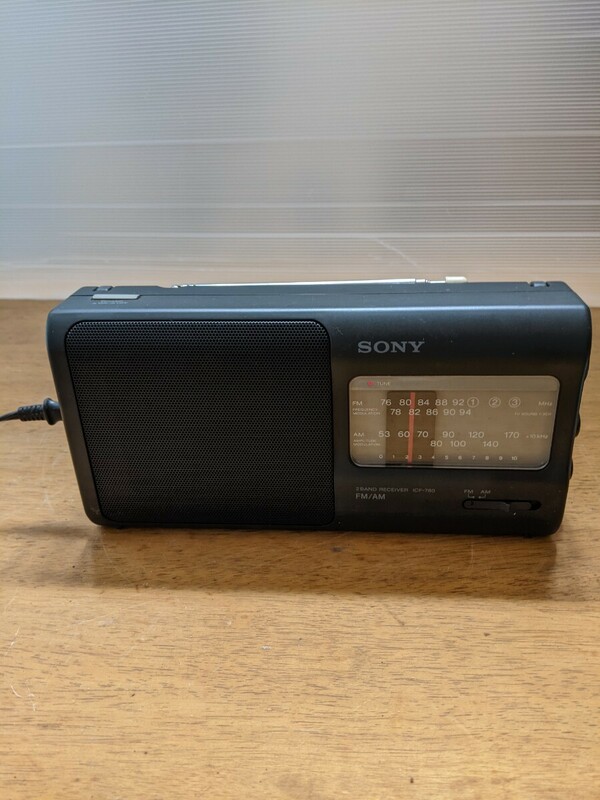 IY1361 SONY ICF-780 FM＆AM 2BAND ポータブルラジオ オーディオ機器 動作品 現状品