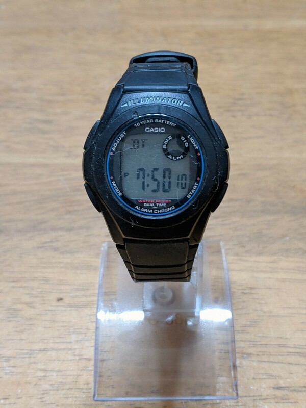 IY1614 CASIO F-200 ILLUMINATOR デジタル腕時計/デジタルウォッチ/腕時計/メンズ/カシオ 動作品 現状品 送料無料