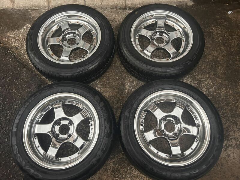 SSR プロフェッサーSP1 15インチ　15×6.5j+15a 2本　+28b2本　PCD100 4穴　タイヤ付け4本セット