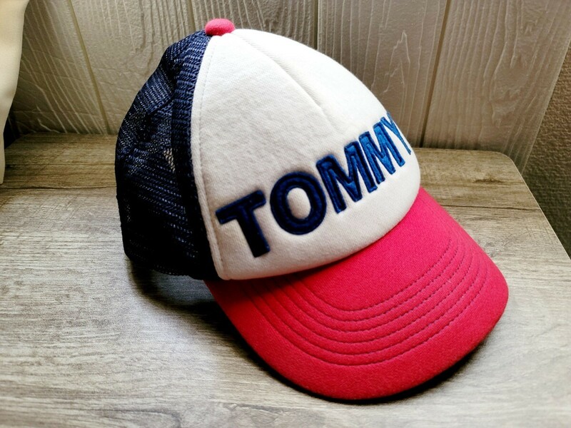 【TOMMY GIRL】キャップ メッシュ フリーサイズ CAP トリコロール