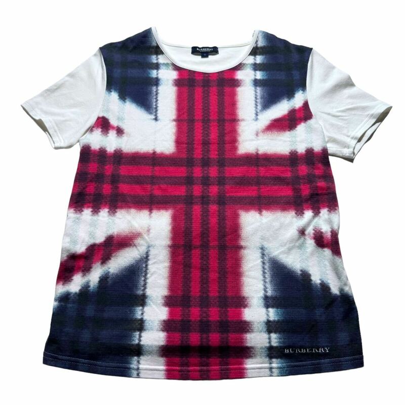 美品 BURBERRY LONDON バーバリーロンドン 半袖カットソー Mサイズ トップス Tシャツ ホワイト 