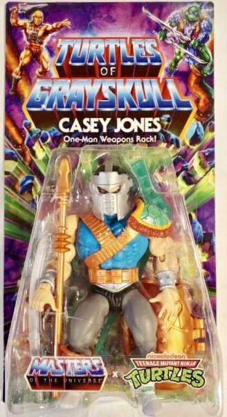 マテル タートルズ x マスターズオブザユニバース ケイシージョーンズ フィギュア MATTEL TURTLES OF GRAYSKULL CASEY JONES MOTU x TMNT