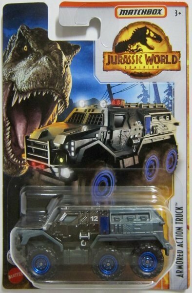 マテル マッチボックス ジュラシックワールド アーマード・アクショントラック ミニカー JURASSIC WORLD ジュラシックパーク 恐竜