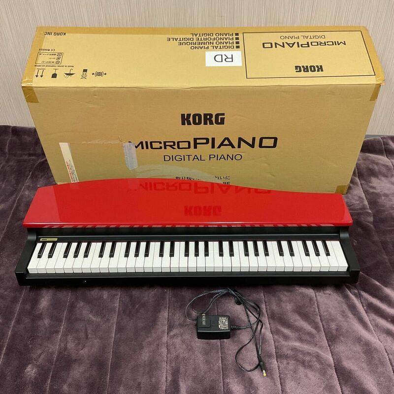 営YY11-160Y KORG コルグ MICRO PIANO マイクロピアノ 電子ピアノ 2015年製 61鍵盤 ピアノ 通電動作確認済 