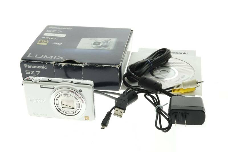 VMPD6-45-29 Panasonic パナソニック デジカメ DMC-SZ7 コンパクトデジタルカメラ シルバー 付属品付き シャッター確認済 中古