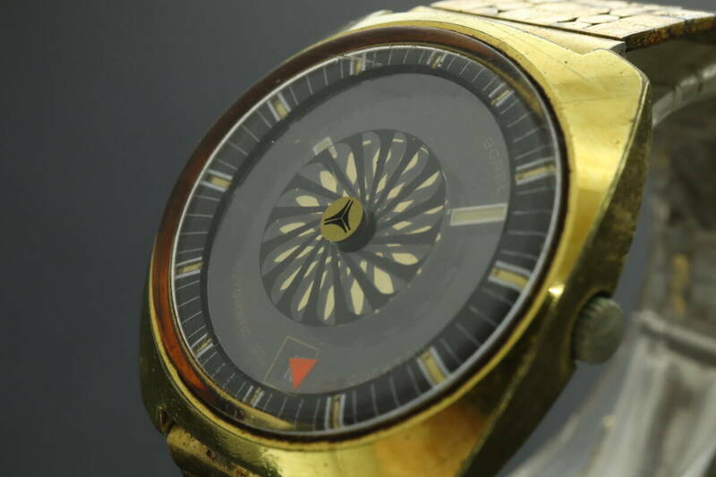 LVSP6-5-26 7T054-8 アーネストボレル 腕時計 58 016 44 万華鏡 カクテルウォッチ デイト 自動巻き 約83g メンズ ゴールド 動作品 中古