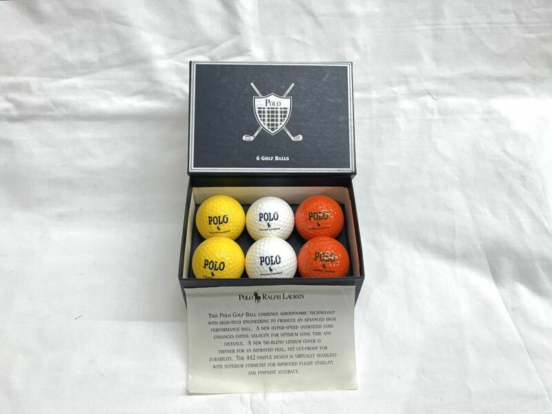 ◆未使用品【ポロ ラルフローレン】6 GOLF BALLS　ゴルフボール　6個セット