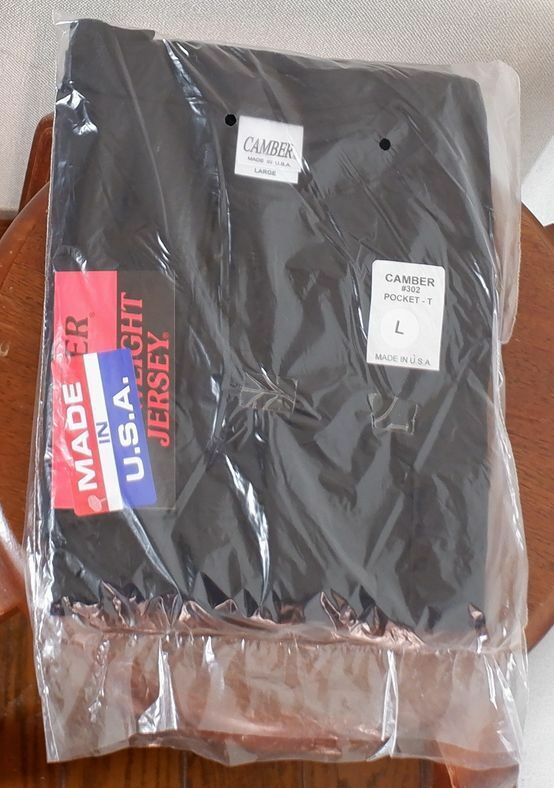 キャンバー CAMBER 302 マックスウェイト 半袖 ポケット Tシャツ MADE IN USA black Lサイズ　黒