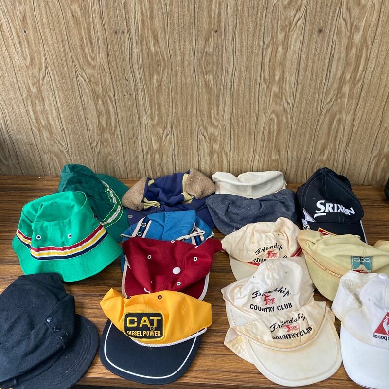 CAP ハット 帽子 キャップMIX ベースボールキャップ ロゴ ルコック ゴルフ ビンテージUS古着卸セット まとめ 15個