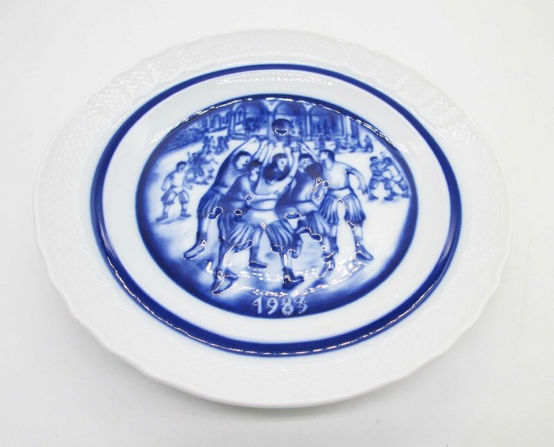 ■Richard Ginori リチャードジノリ イヤープレート 1983 飾り皿 ブルー■/A